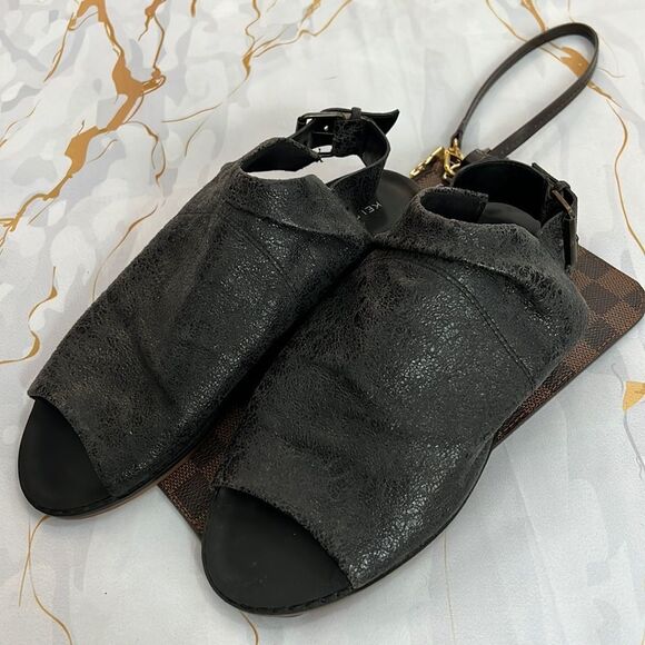 Kelsi dagger Brooklyn charcoal, leather sandals - Picture 1 of 6